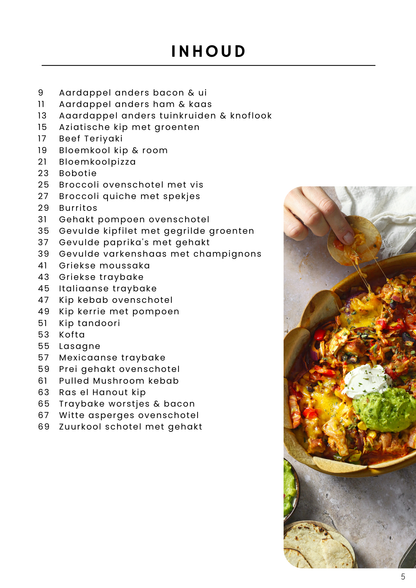 E-book ovenschotels - koolhydraatarm, eiwitrijk & gezond voor het hele gezin
