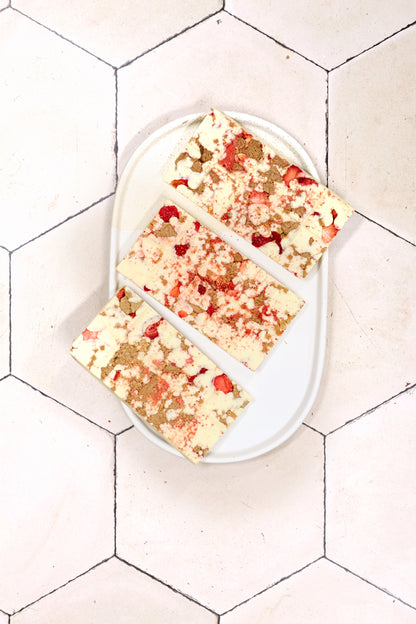 Aardbei, karamel & speculaas chocoladereep