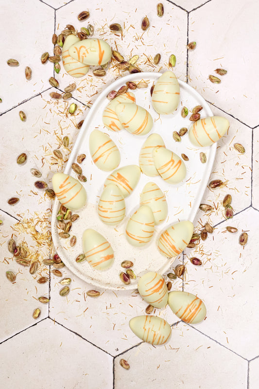 Gevulde ei pistache wit