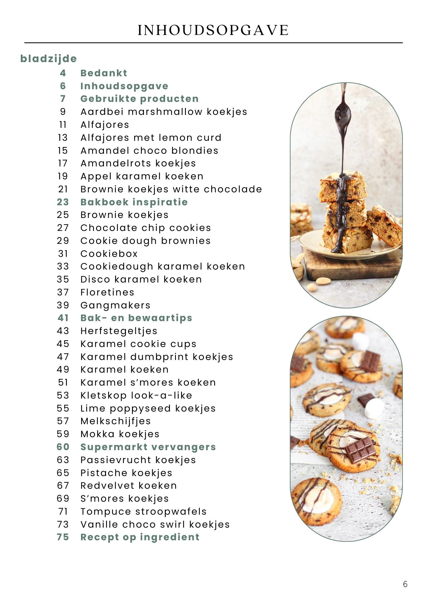 inhoudsopgave koekjes bakken met Anne