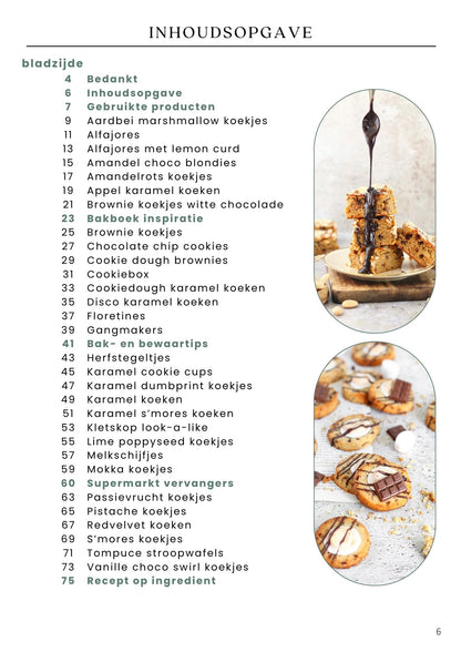 inhoudsopgave koekjes bakken met Anne